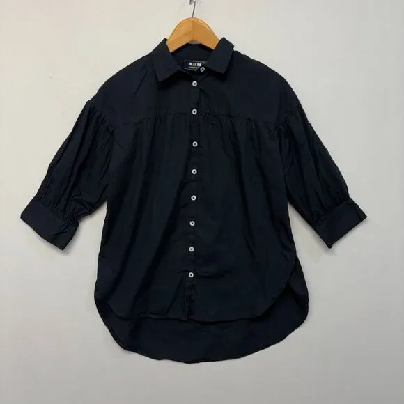 Maeve by Anthropologie Blouse Top Button Shirt Size SP Small Petite D049 -27 - Picture 1 of 16
